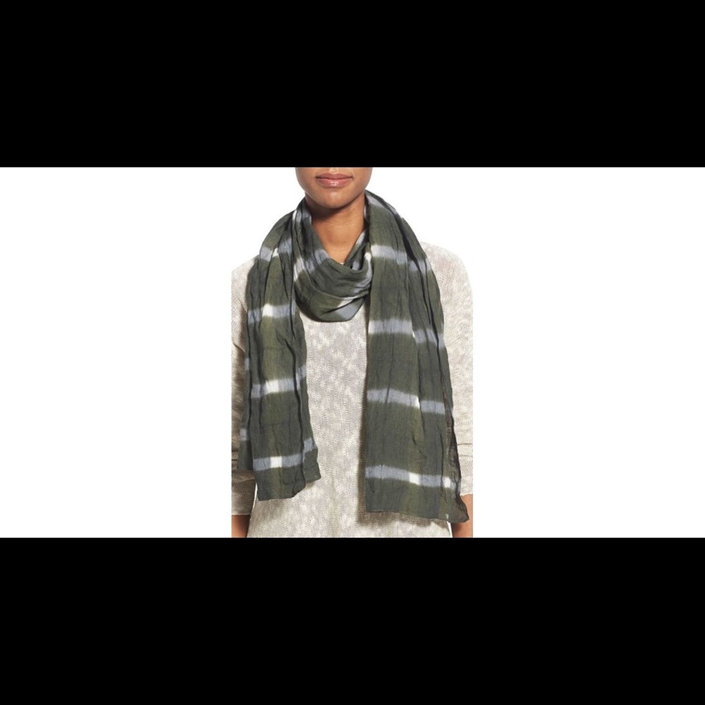 Eileen Fisher Orega Linen Scarf NWT